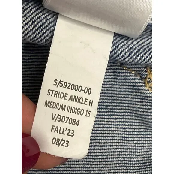 Gap High Rise Stride Ankle medium indigo wide leg jeans, size 25/ 0 - Picture 12 of 12